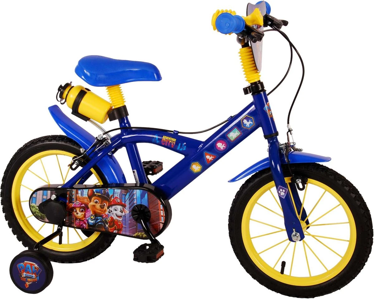 Volare Paw Patrol The Movie Kinderfiets - Jongens - 14 Inch - Blauw - Twee Handremmen - Afbeelding 2