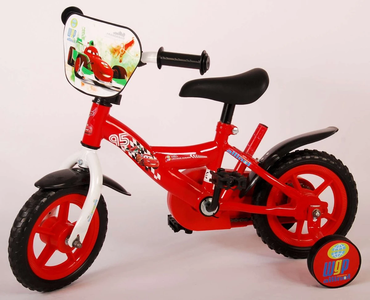 Disney Cars Kinderfiets - Jongens - 10 Inch - Rood - Doortrapper - Afbeelding 8