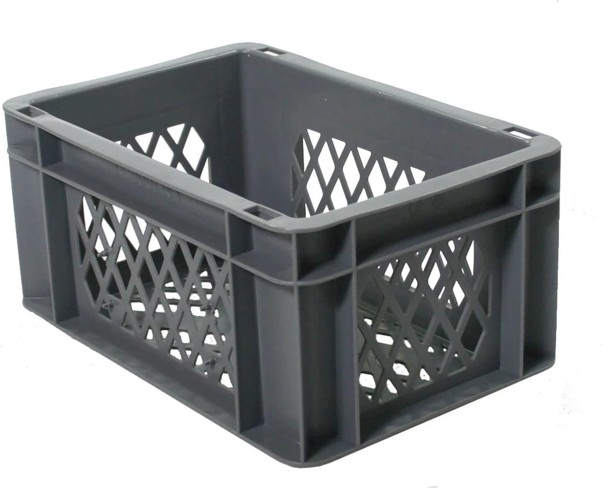 Merkloos Transport Bagage Krat Mini (grijs) - Fietsmand