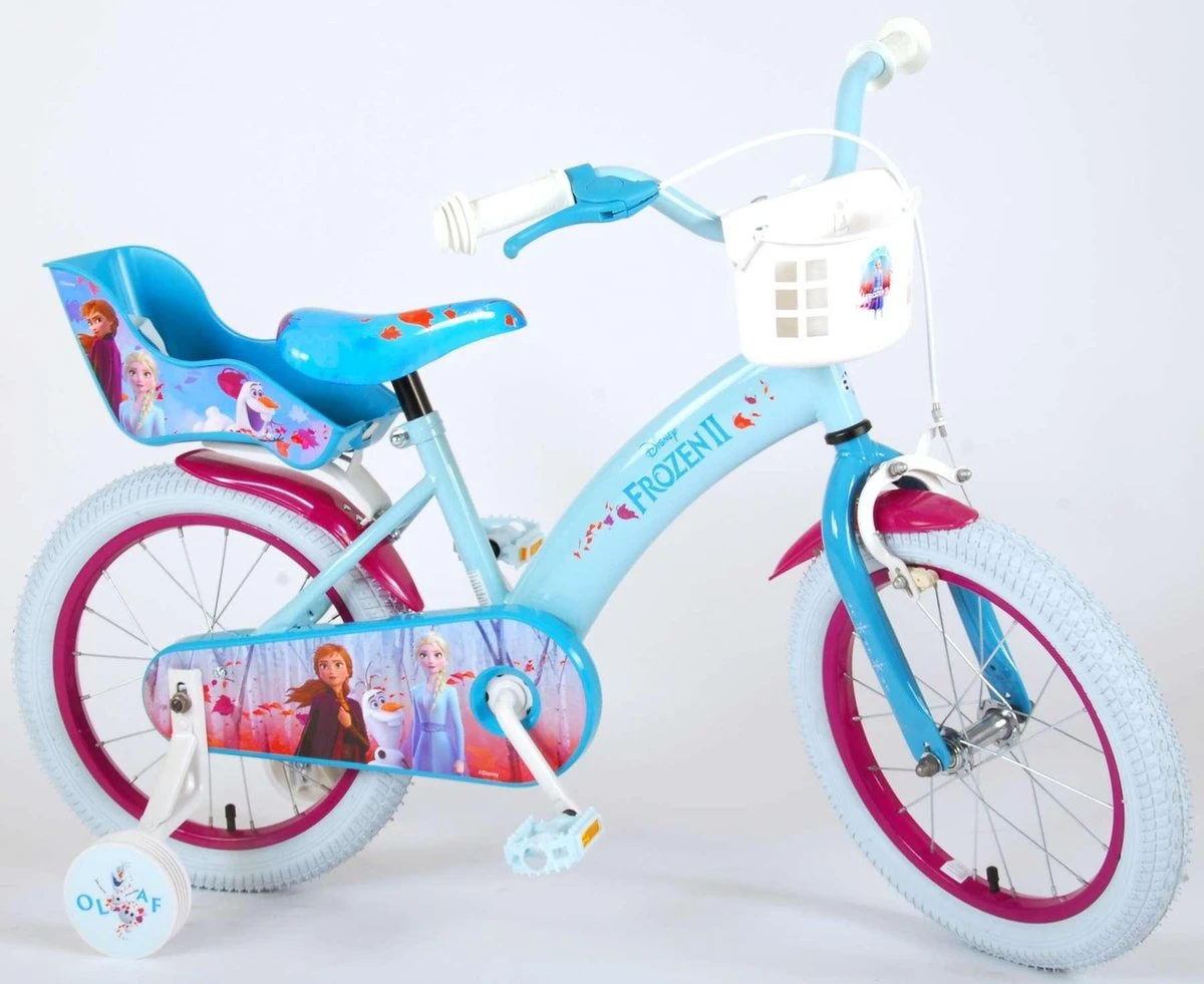 Volare Disney Frozen 2 - Kinderfiets - Meisjes - 16 Inch - Blauw/Paars - Afbeelding 17