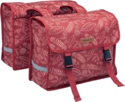 New Looxs Fiori Double Forest Dubbele Fietstas - 30 Liter - Rood