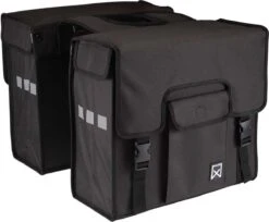Willex Shopper - Dubbele Fietstas - 38liter- Zwart
