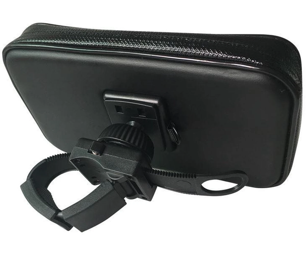 Merkloos Telefoonhouder Fiets Universeel Waterproof - Smartphonehouder O.a Iphone/Samsung - Stuurklem - Tot 7.5 Inch - Zwart Hoesje Met Doorzichtig Folie - Afbeelding 2