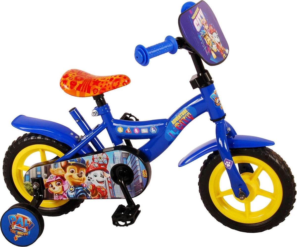 Nickelodeon Paw Patrol The Movie Kinderfiets - Jongens - 10 Inch - Blauw - Doortrapper - Afbeelding 13