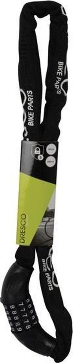 Dresco - Kettingcijferslot - 90cm - Rond 6mm - Zwart - Afbeelding 4