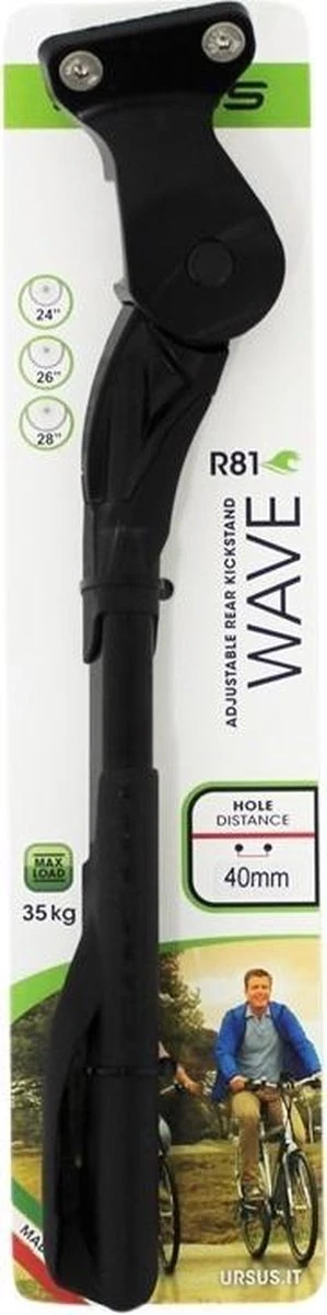 Achterstandaard Ursus Wave Met 40 Mm Plaat - Zwart - Afbeelding 2