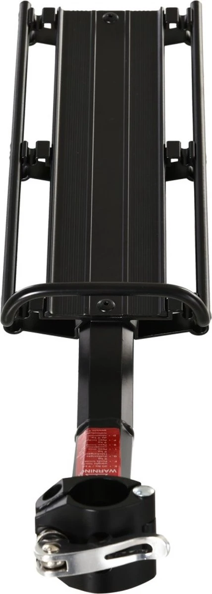 Merkloos Universele Fiets Bagagedrager - Voor Achterop Zadelpen Mountainbike/MTB/Racefiets - Achter Bagage Drager Rek - Met Quick Release Fietsframe Bevestiging - Bagagerek - Lichtgewicht Aluminium - Zwart - Afbeelding 2