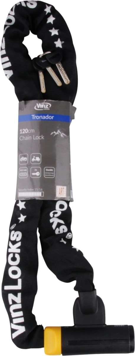 VINZ Tronador Motorslot / Kettingslot / Scooterslot ART4 - 150cm - Afbeelding 4