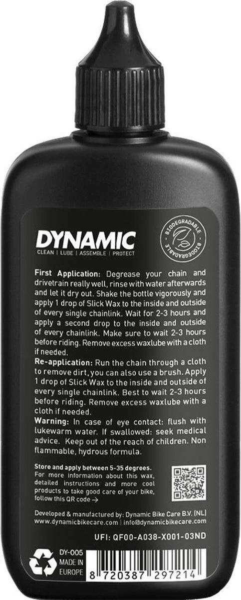 Dynamic Slick Wax 100ml - Planet Friendly - Kettingwax Fiets - Kettingwax Voor Alle Omstadigheden - Afbeelding 2