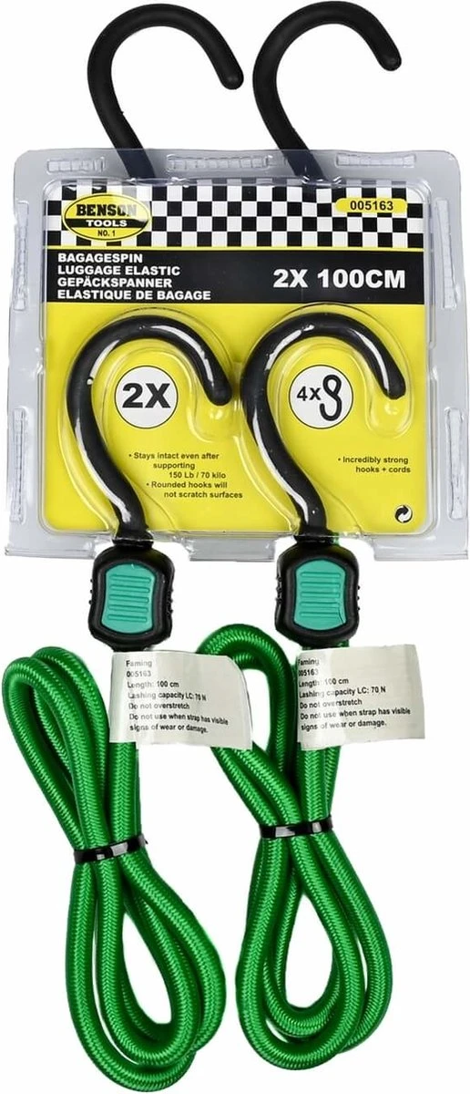 Bagagespin 100 Cm 2 Haken 2 Stuks Benson - Afbeelding 2