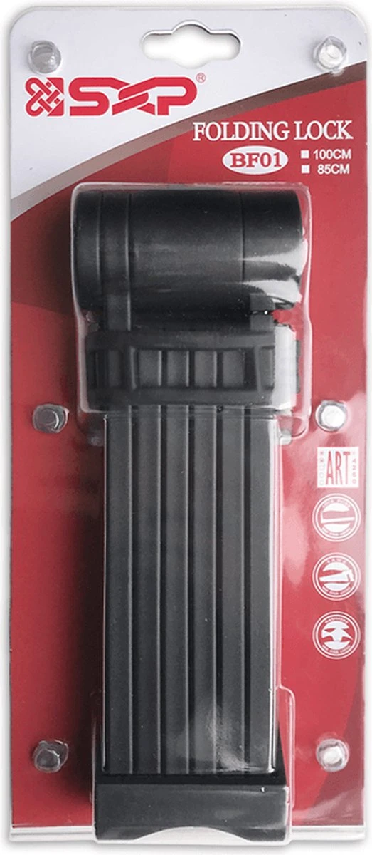 Sxp Vouwslot Art-2 Staal 100 Cm Zwart 11-delig - Afbeelding 2