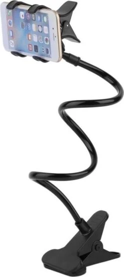 Merkloos Zwanenhals Lazy Bed Desk Stand Houder - Mobiele Telefoons - Universeel - Zwart