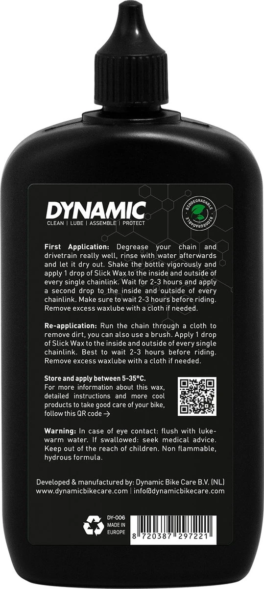 Dynamic Slick Wax 250ml - Kettingwax Fiets - Kettingsmeermiddel - - Afbeelding 2