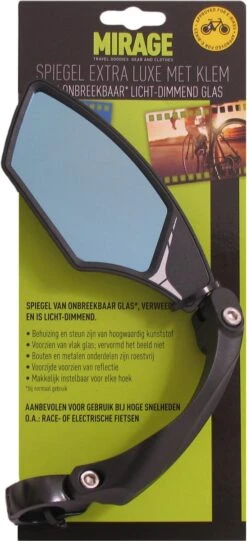 Fietsspiegel - Spiegel Mirage Links - Dimmend Glas - Multi-verstelbaar - Voor Speed-pedelec