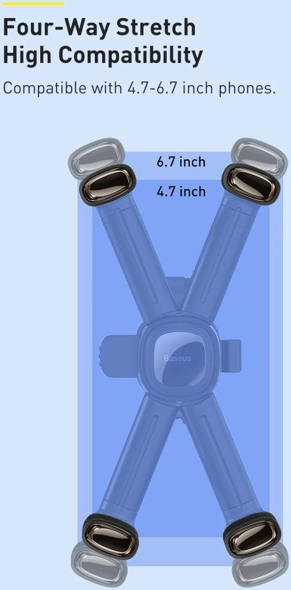 Baseus 360° Fiets Telefoonhouder Voor Smartphones 4.7 Tot 6.7 Inch - Afbeelding 14