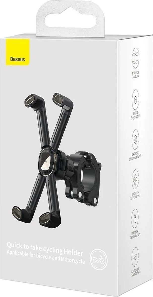 Baseus 360° Fiets Telefoonhouder Voor Smartphones 4.7 Tot 6.7 Inch - Afbeelding 2