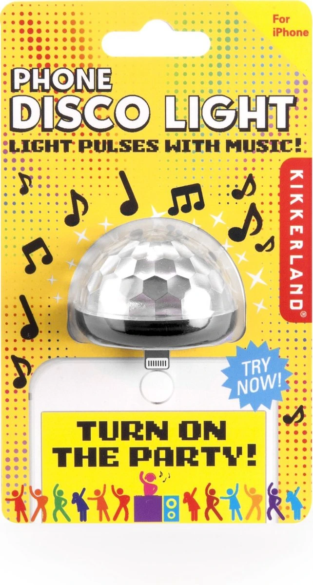 Kikkerland Discolamp - IPhone - Via De Lightning Connector Van Je Telefoon - Zwart - Afbeelding 4