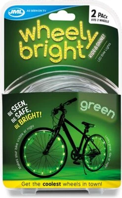 Wheely Bright Groen - 2 Stuks - Fietswielverlichting