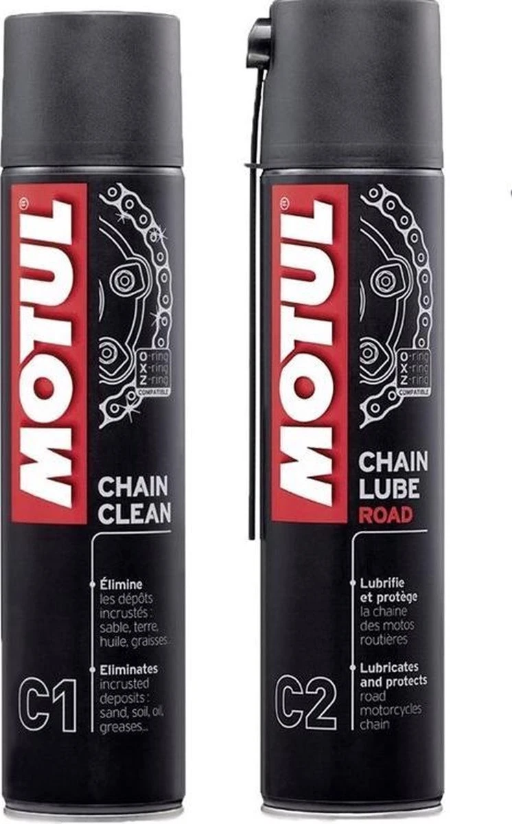 Motul Chain Care Kit Motor Ketting Onderhouds Kit - C1 & C2 Met Gratis Kettingborstel - Afbeelding 2