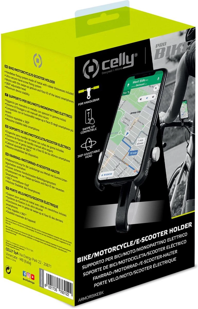 Celly Telefoonhouder Motor / Scooter / Fiets Armorbike Zwart - Afbeelding 6