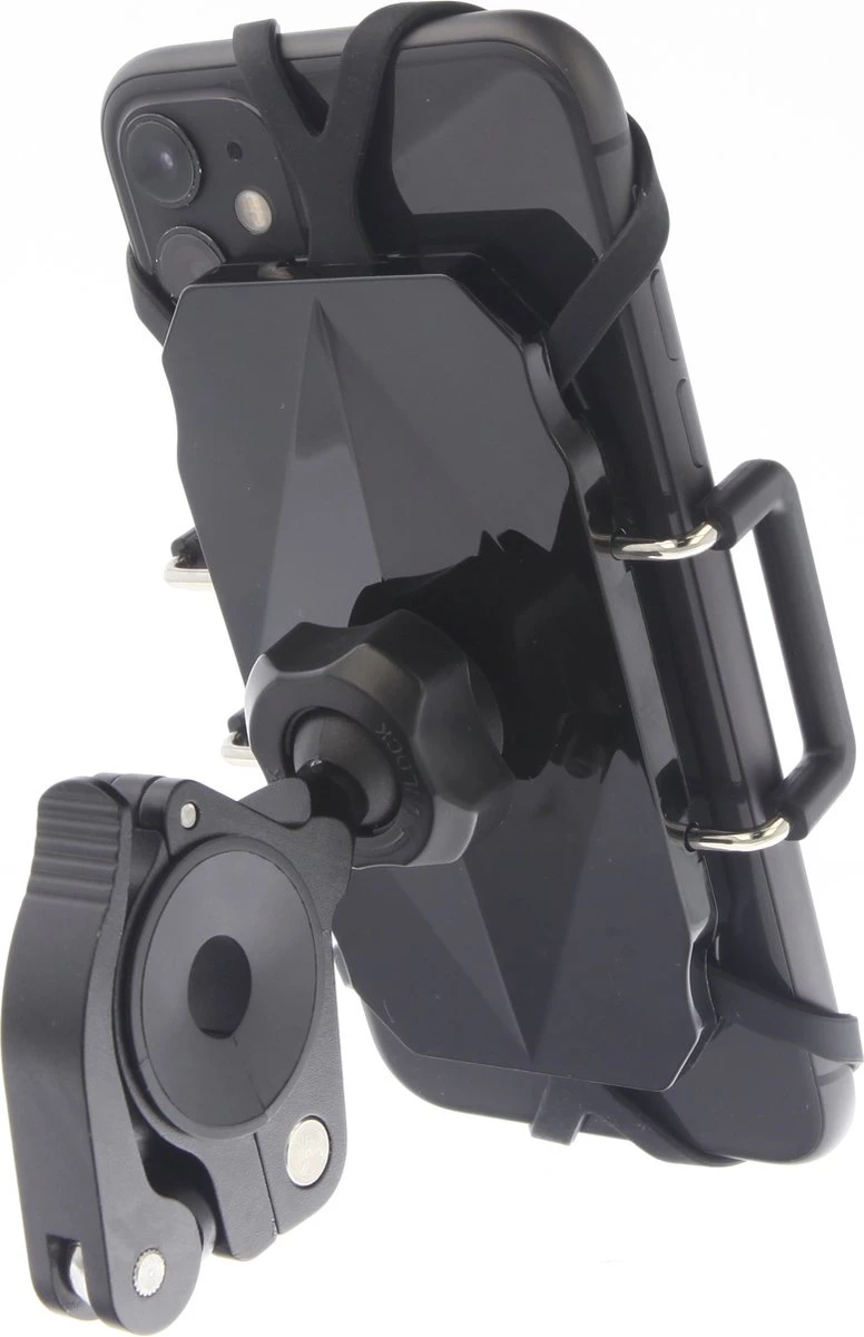 MANOS LIBRES - MODEL E PRO | TELEFOONHOUDER SCOOTER, MOTOR | SPIEGEL | UNIVERSEEL | ZWART | PIAGGIO | VESPA | ZIP - Afbeelding 9