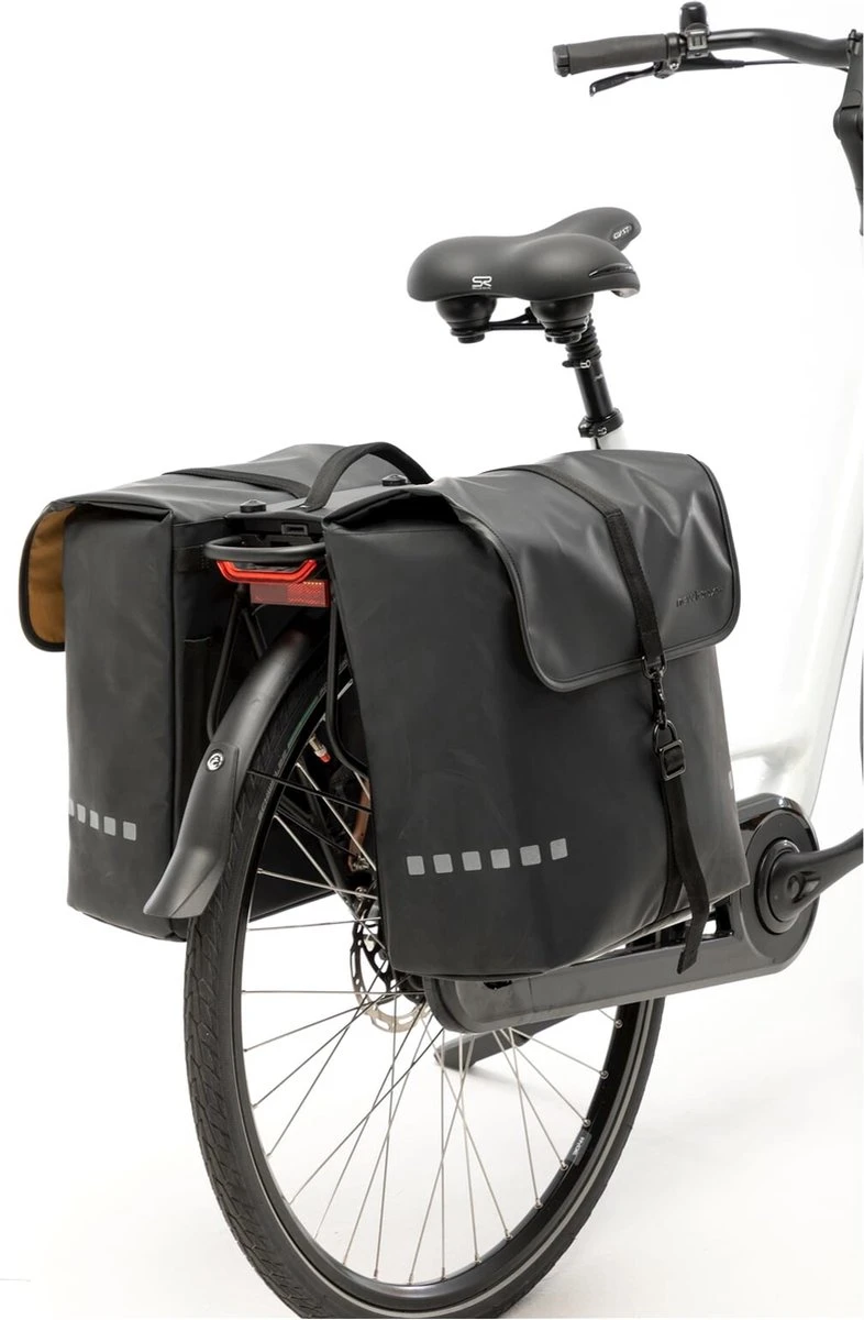 New Looxs Odense Dubbele Fietstas MIK - 39 Liter - Zwart - Afbeelding 8