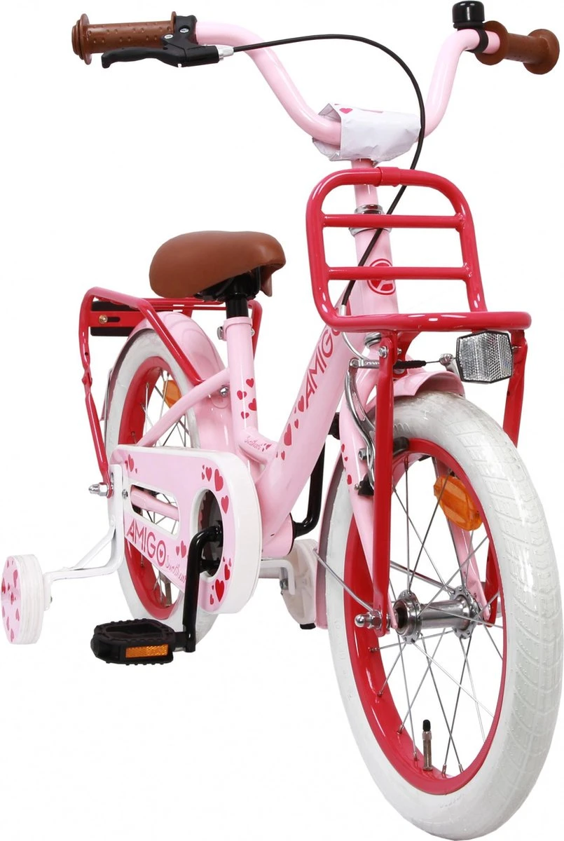 Amigo Sweetheart Meisjesfiets - Kinderfiets 16 Inch - Roze - Afbeelding 2