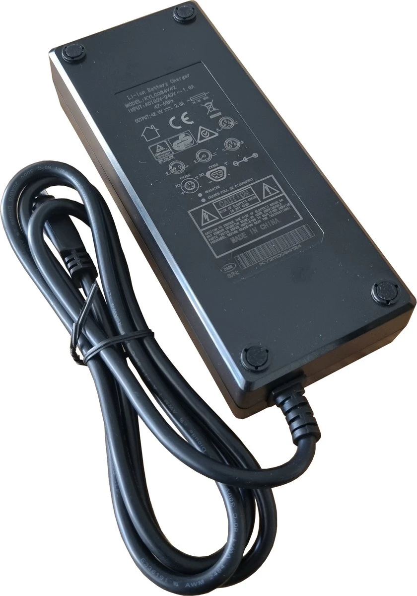 Merkloos Stella Acculader - Elektrische Fietsoplader - 5-polig - Trapezium/driehoek Aansluiting