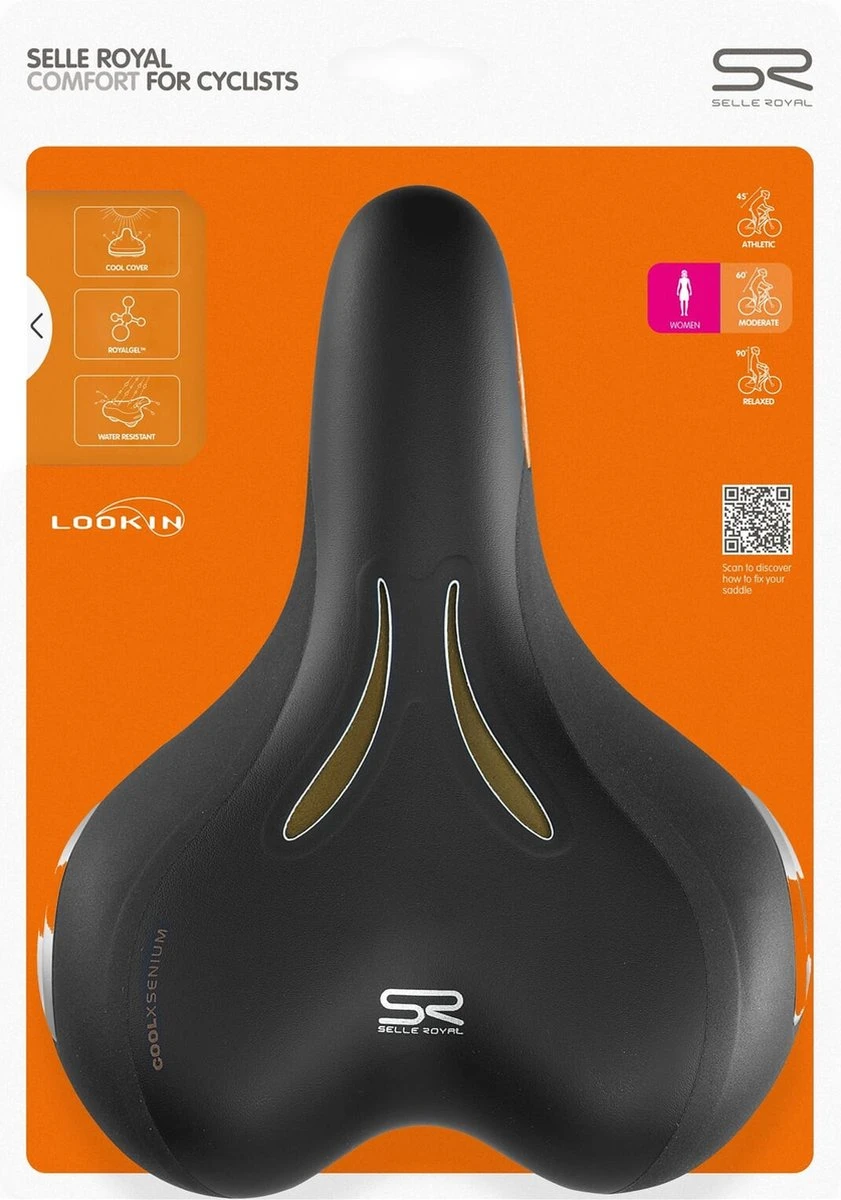 Selle Royal Lookin Moderate 5235 - Fietszadel - Zwart - Afbeelding 10
