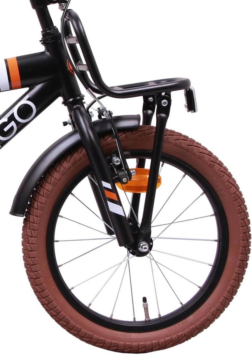 Amigo 2Cool Jongensfiets - Kinderfiets 16 Inch - Matzwart - Afbeelding 7