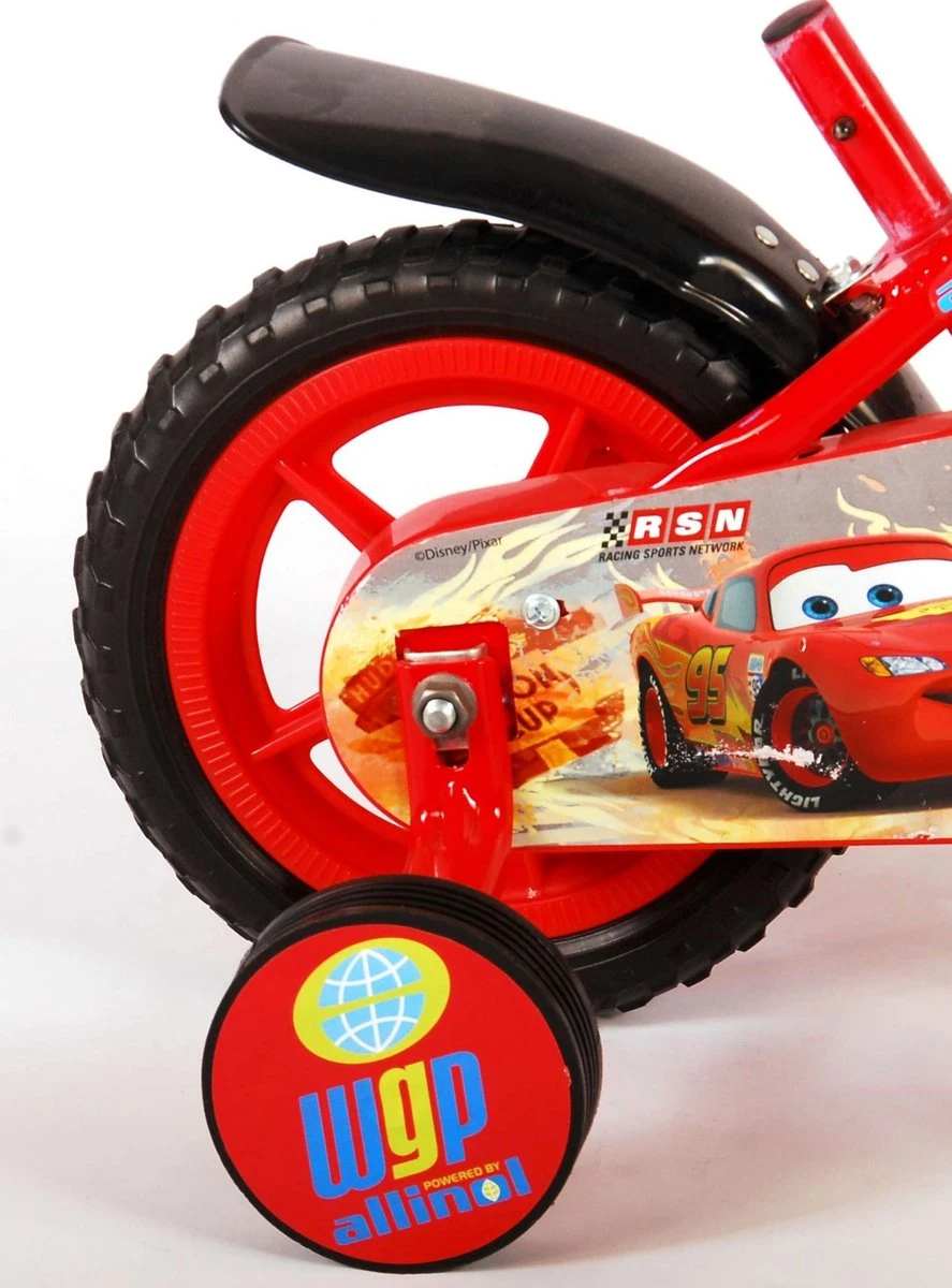 Disney Cars Kinderfiets - Jongens - 10 Inch - Rood - Doortrapper - Afbeelding 11