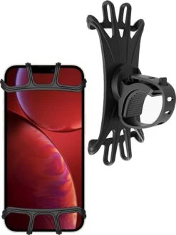 Telefoonhouder Fiets Universeel - Fiets Telefoonhouder Scooter - Mountainbike Telefoon Houder Siliconen - Zwart