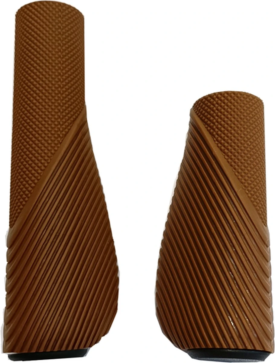 Fietshandvatten Be Cool Caramel Bruin, 92 En 135 Mm Voor Draaischakelaars, Prachtige Fietshandvatten Van Goede Kwaliteit - Afbeelding 2