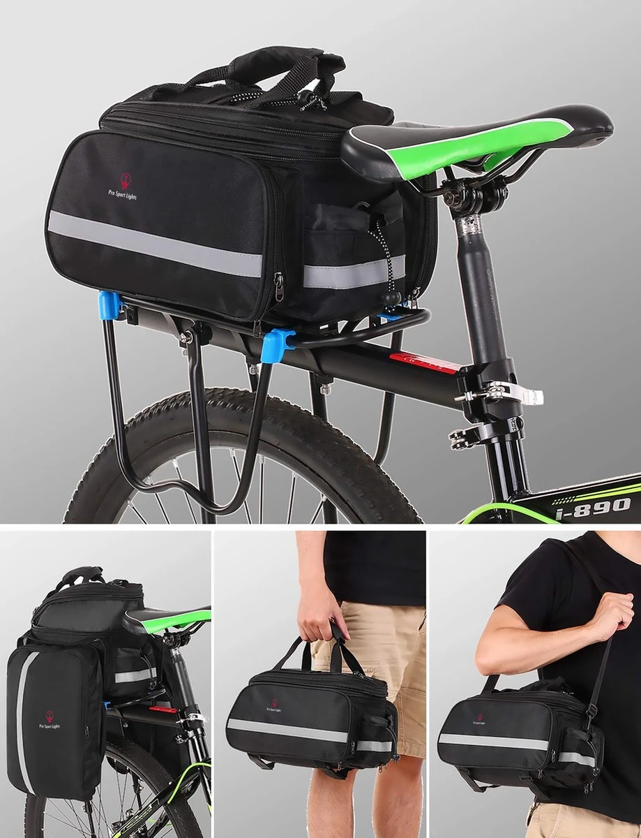 Fietstas Bagagedrager Achter - 8 Tot 20 Liter - Waterdicht Met Regenhoes - Enkele Tas Fiets - Trunkbag - Afbeelding 2