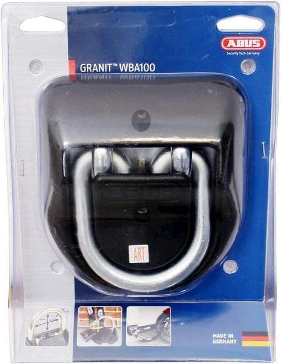 ABUS Vloer/wandanker WBA 100 - 160x165mm - Zwart - Afbeelding 9