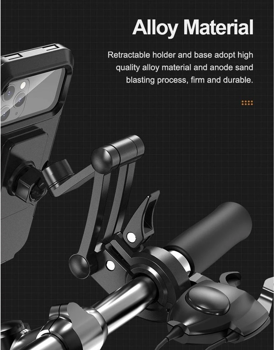 ROCK Waterbestendige Fiets Telefoonhouder Smartphones 4.5 Tot 6.7 Inch 3D Waterdicht Bescherming - Afbeelding 8