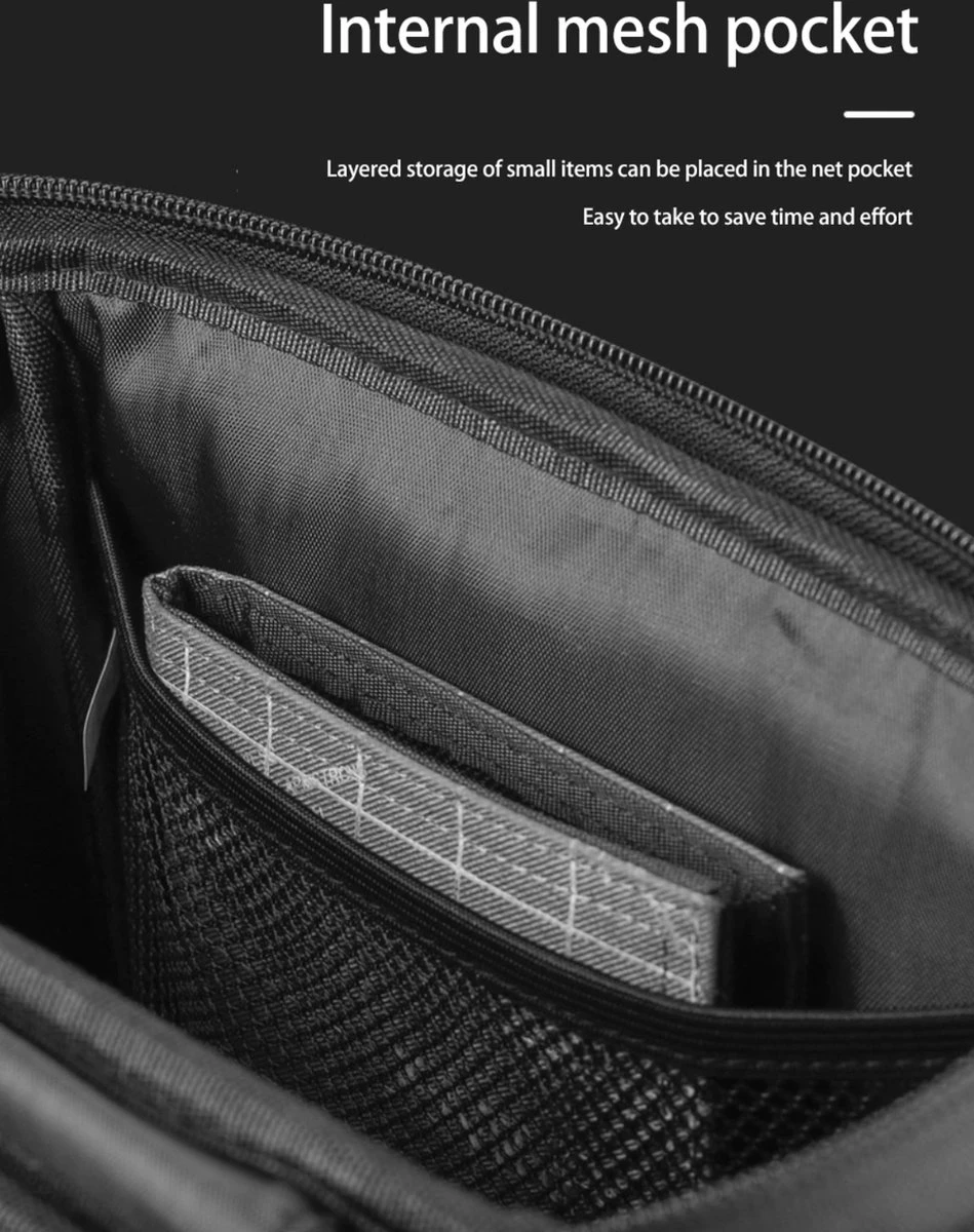 Stuurtas Fiets - Telefoonhouder Fiets - GSM Houder Fiets - Afneembaar - Touchscreen - Bidonhouder - Zwart - Afbeelding 5