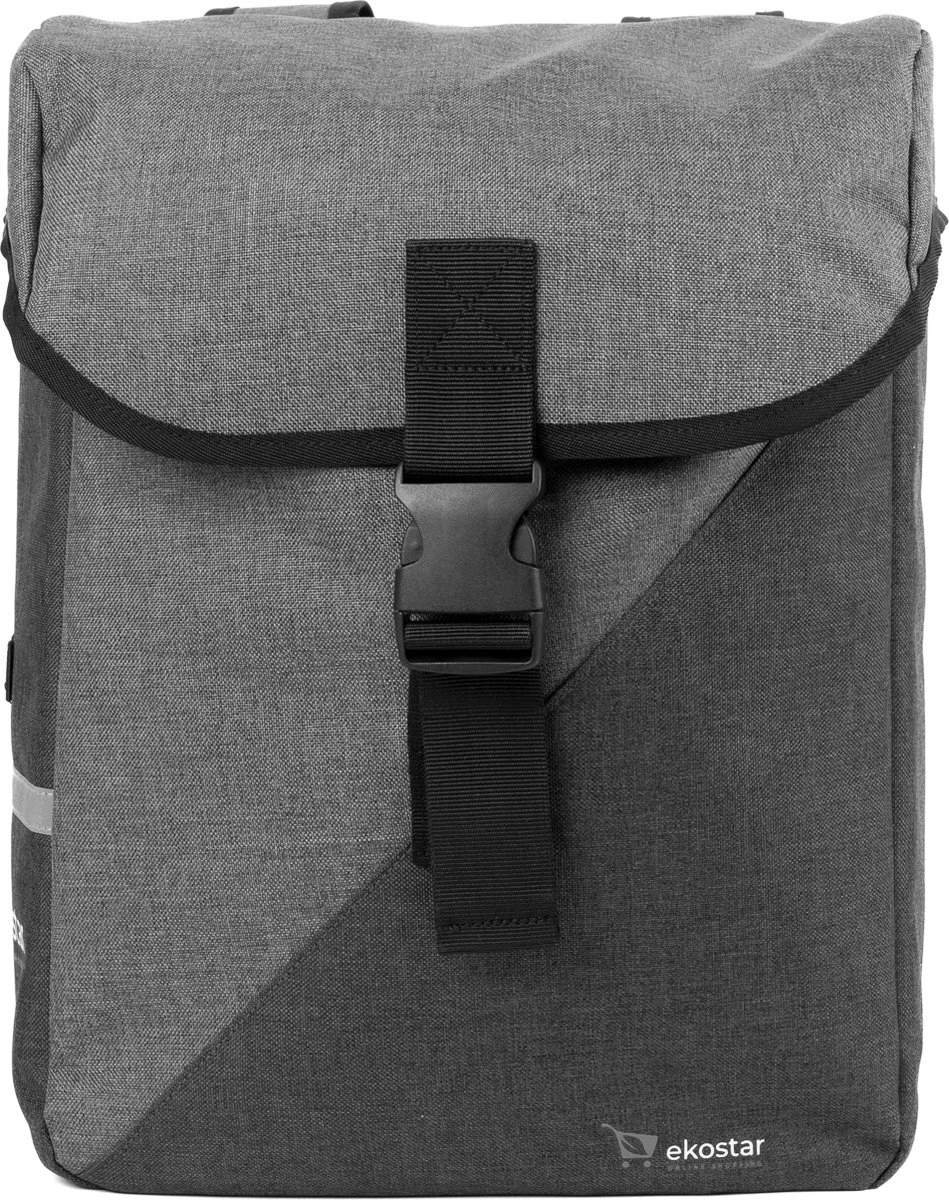 Ekostar® Online Shopping - Dubbele Fietstas - Donker En Licht Grijs - Waterafstotend - Fietstas - 34 Liter - Fietstassen Elektrische Fietsen