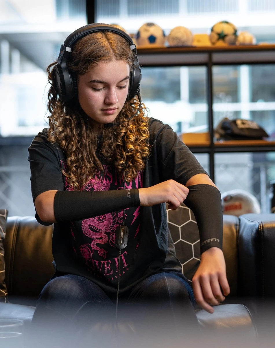 Artefit Compressie Onderarm Sleeves – Unisex - Zonbescherming - S - Black - Afbeelding 2