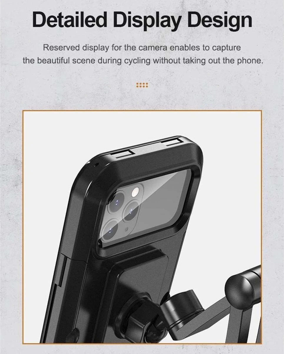ROCK Waterbestendige Fiets Telefoonhouder Smartphones 4.5 Tot 6.7 Inch 3D Waterdicht Bescherming - Afbeelding 7